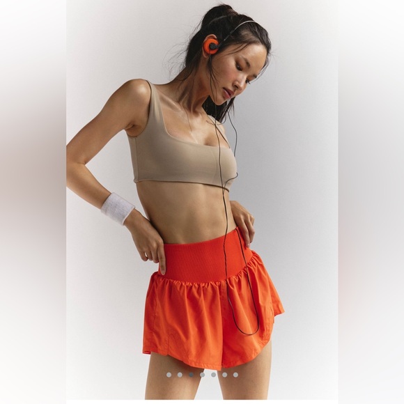 Free People X FP Movement Carpe Diem Shorts in Flame NWT - Picture 3 of 7